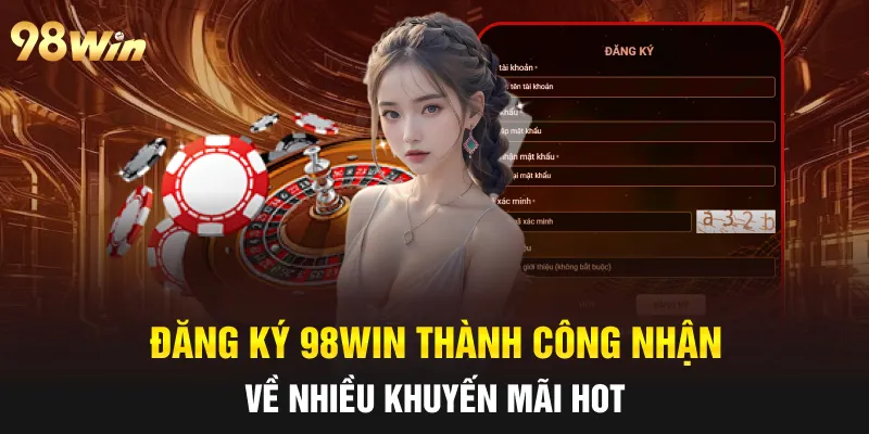 Đăng ký 98win thành công nhận về nhiều khuyến mãi Hot